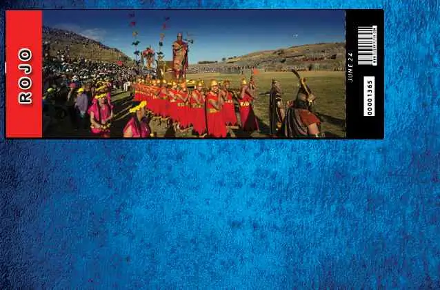 Inti Raymi 2027 ticket. Red section